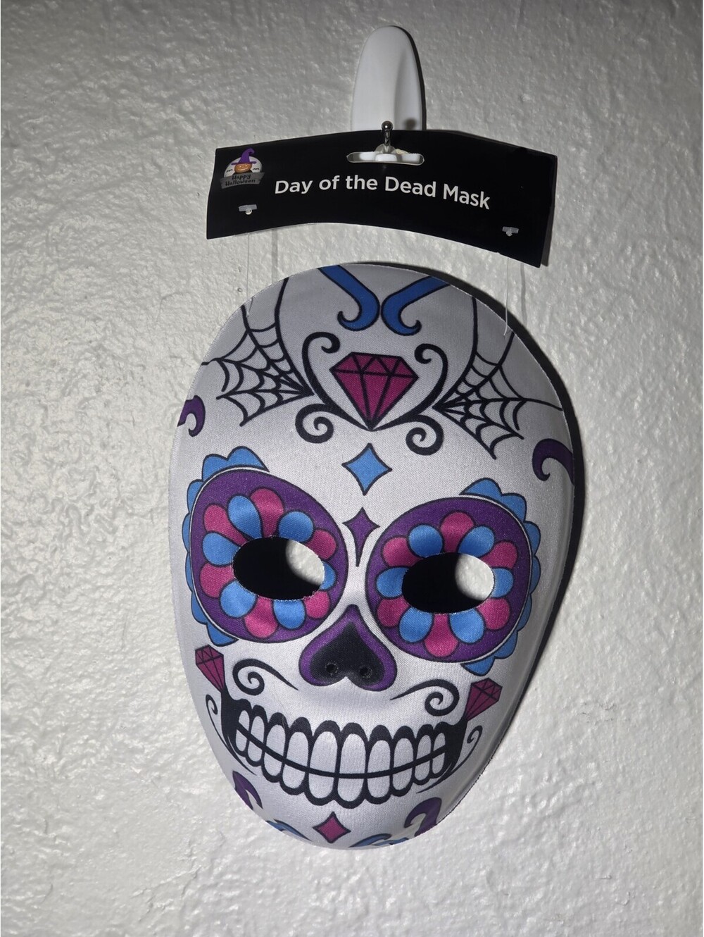 Unisex Day of the Dead Full Face Skull Diamond Web Halloween Masquerade Mask
